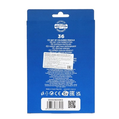 Карандаши цветные Jumbo 36 цветов K-I-N 3145 Triocolor bear, трехгранные, картонная упаковка