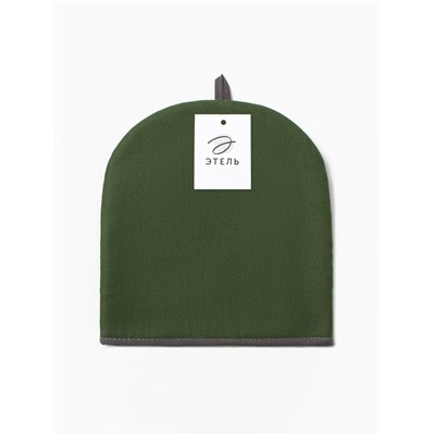 Грелка на чайник Этель Home collection green 28×28 см, 56% лён, 44% хлопок