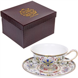 Чайная пара "Royal classic" (кружка 200мл+блюдце) Китайский узор, в подарочной коробке