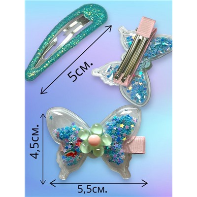 Набор детских аксессуаров для волос (уточка 1 + тик-так 2) НД11 тип 3