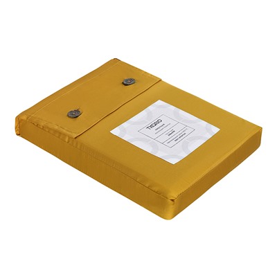 Простыня из премиального сатина горчичного цвета из коллекции Essential, 240х270 см