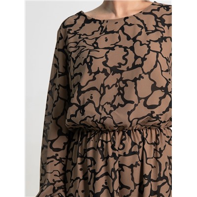 Платье Идиллия (бежево-черное) П15378-16М