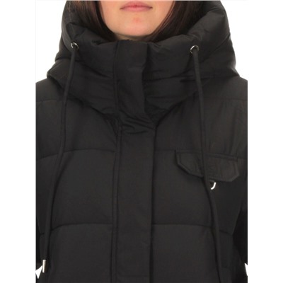 2208 BLACK Пальто зимнее женское Flance Rose (200 гр. холлофайбер)