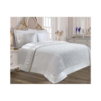 Комплект Постельного Белья с Покрывалом 240x260 см ЕВРО 2 сп.Pike Set Le Jardin D'OR