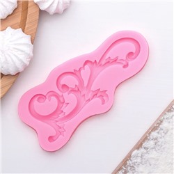Молд для заливки Доляна «Узор», силикон, 12×5.5 см, розовый