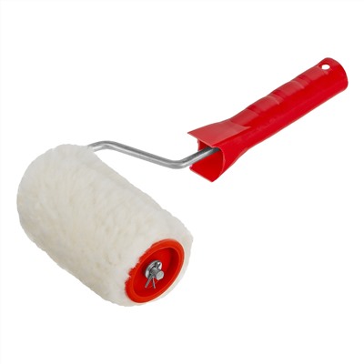 Валик "Натуральный мех", в сборе, 100 мм, D 48 мм, D ручки 6 мм, крепление шплинтом Сибртех