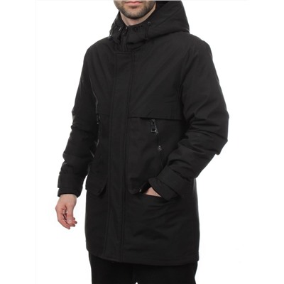 8891 BLACK Куртка мужская зимняя облегченная (130 гр. холлофайбер)