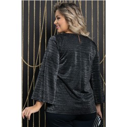 Блуза Лунная ночь (черная) Б11802