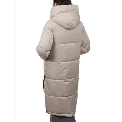 868 LT. BEIGE Пальто зимнее женское (170 гр. холлофайбер)
