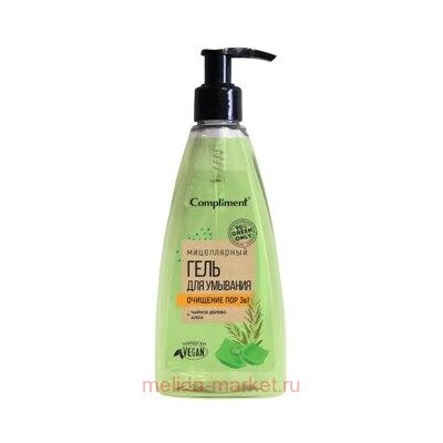 Compliment Green only Гель для умывания мицеллярный очищение пор 3 В 1 250 мл 42