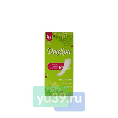 Прокладки ежедневные Day Spa, мультиформ, без запаха, 20 шт.