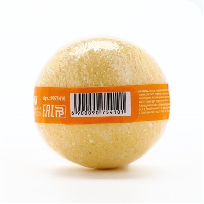 Бомбочка для ванны, 120 г, аромат медовый, КЛАДОВАЯ КРАСОТЫ