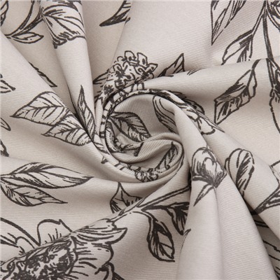 Скатерть Этель "Black flowers" 149х180см, 100% хл, саржа 190 г/м2