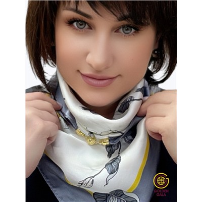 Платок на шею с украшением шелковый Арт 2530/14