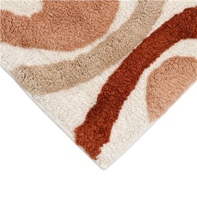 Коврик для ванной Flow терракотового цвета из коллекции Ethnic