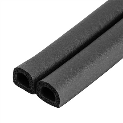 Уплотнитель резиновый, 6 м, профиль "D", черный Сибртех