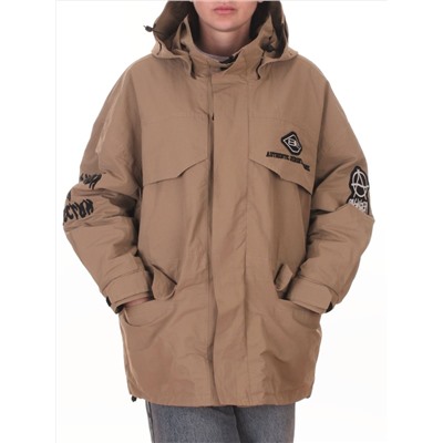 3104 DK. BEIGE Куртка демисезонная женская (100 гр. холлофайбер)