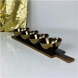 232-022 Набор из 4 салатников 11см на подставке ВИНТАЖ в под.уп.(х12)Фарфор