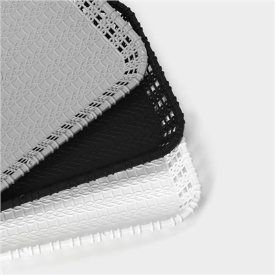 Поднос прямоугольный Доляна «Плетение», 20.5×15×2 см, МИКС