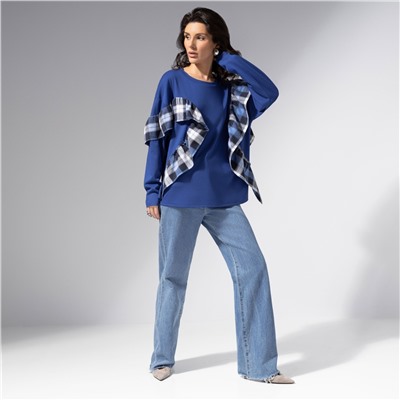 Лонгслив дизайнерский, Гардеробная магия (синий)