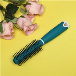 Расческа массажная брашинг "Bella's Beauty room", цвет тёмно-бирюзовый, 22см, d-4см