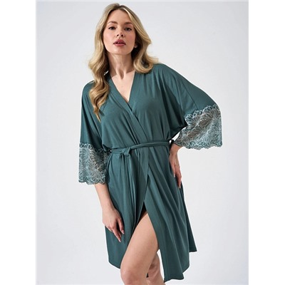 Женский  халат Флирт (кружево) 2451-Ви / Зеленый
