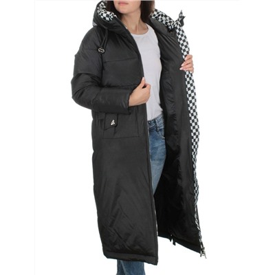 9120 BLACK Пальто зимнее женское (200 гр. холлофайбера)