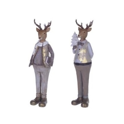 743964 Фигурка декоративная "Олень", L12 W11 H41,5 см, 2в.