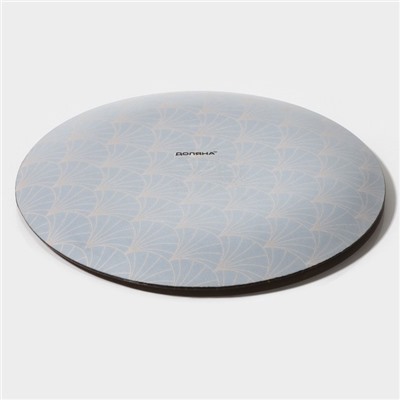 Тарелка Доляна «Золотое перо», d=18 см, стекло, чёрная