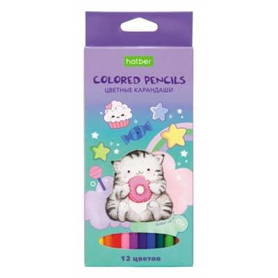 Карандаши 12цв Приключения кота Пирожка ECO Хатбер CS_066356/12/Россия