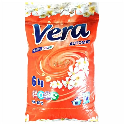 ВЕРА стир порошок Автомат пакет 6кг (красный)