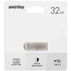 Память Smart Buy "M3"  32GB, USB 2.0 Flash Drive, серебристый (металл. корпус )