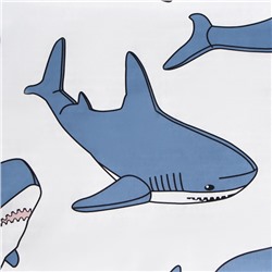 Постельное бельё Этель 1,5 сп Funny shark 143х215 см, 150х214 см, 50х70 см -1 шт, 100% хл, бязь