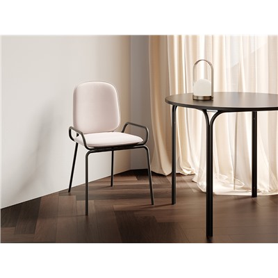 Стул Ror, Double Frame, велюр, черный/розовый