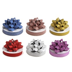 Набор для упаковки 2 предмета (бант 63мм, лента декоративная 12мм 3м) ассорти КОКОС 212899/12/Китай