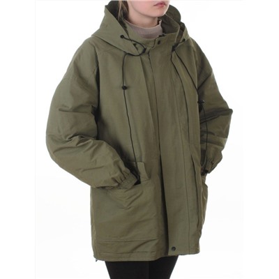 3096 GREEN Куртка демисезонная женская (100 гр. холлофайбер)