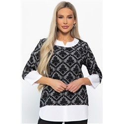 Джемпер Нежный акцент (черно-белый) Б14851-18М