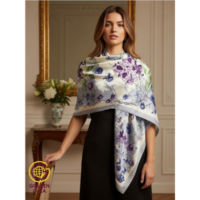 Платок шелковый большой "Парижанка" Арт 2428/22