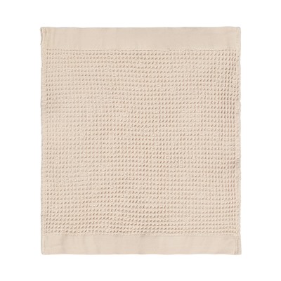 Полотенце для лица из умягченной вафли кремового цвета из коллекции Essential, 30x30 см