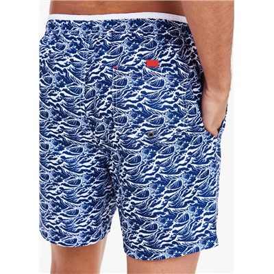 Wave Print Swim Shorts