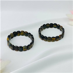 Радуга Самоцветов Браслет из Тигрового и Соколиного глаза