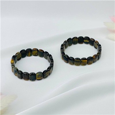 Радуга Самоцветов Браслет из Тигрового и Соколиного глаза