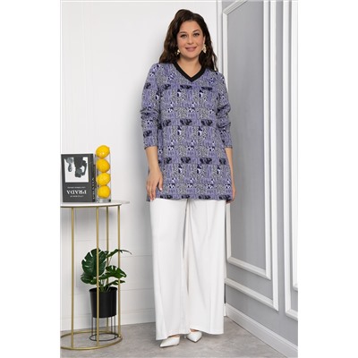 Блуза Фауна (синяя) Б11036