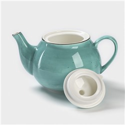 Заварочный чайник Доляна «Млечный путь», 900 мл, фарфор, бирюзовый