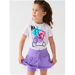 Комплект для девочки: футболка, юбка-шорты
