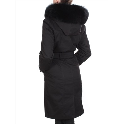 21002 BLACK Пальто зимнее женское MAILILUO (150 гр. холлофайбера)