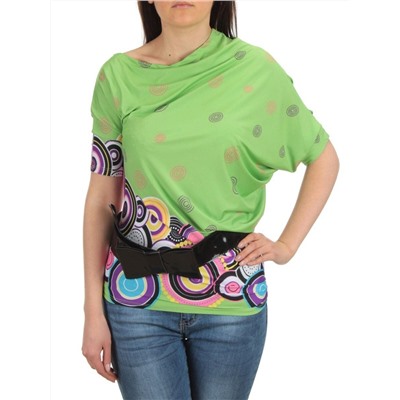 5962 GREEN Туника женская (90% полиэстер, 10% эластан)