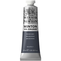 Краска масляная художественная Winsor&Newton "Winton", 37мл, туба, серый Пэйнес