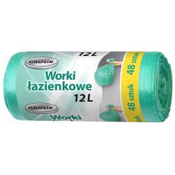 Мешки для мусора Grosik в ванную комнату, 12 л., 48 шт.