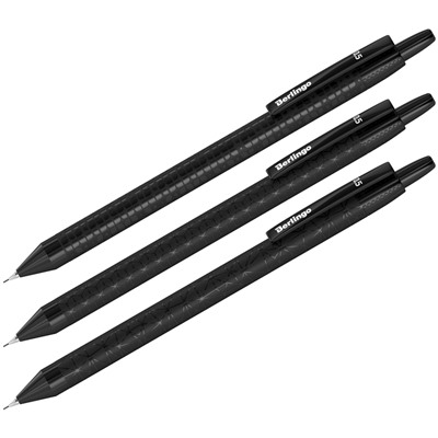 Карандаш авто 0,5мм Berlingo Doubleblack с ластиком ассорти BSk_12130/30/Россия